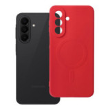 Case for Samsung A27 Silicone Mag Cover compatible with MagSafe (camera protection) red