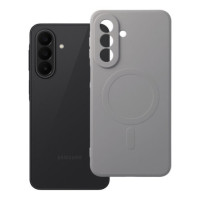 Case for Samsung A27 Silicone Mag Cover compatible with MagSafe (camera protection) grey titatnium