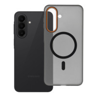 Case for Samsung A27 Go Orange compatible with MagSafe black