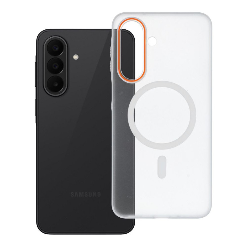 Case for Samsung A27 Go Orange compatible with MagSafe transparent Case for Samsung A27 Go Orange compatible with MagSafe transparent