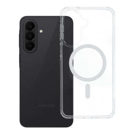 Case for Samsung A27 Drop Glue Colorful Ring Mag Cover compatible with MagSafe white