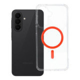 Case for Samsung A27 Drop Glue Colorful Ring Mag Cover compatible with MagSafe orange