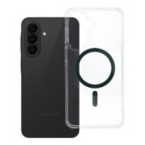 Case for Samsung A27 Drop Glue Colorful Ring Mag Cover compatible with MagSafe dark green