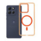 Case for Motorola G86 Frame Clear Hybrid Mag Cover compatible with MagSafe hermes orange