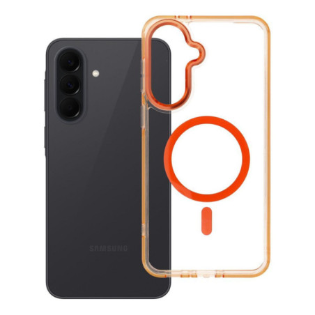 Case for Samsung A37 Frame Clear Hybrid Mag Cover compatible with MagSafe hermes orange