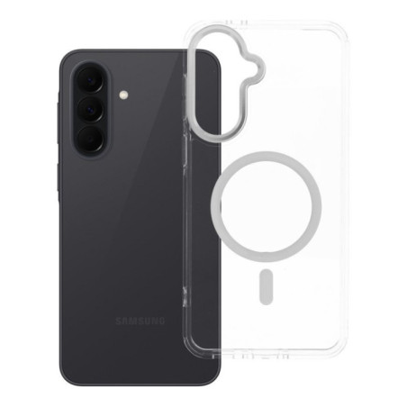 Case for Samsung A37 Frame Clear Hybrid Mag Cover compatible with MagSafe transparent