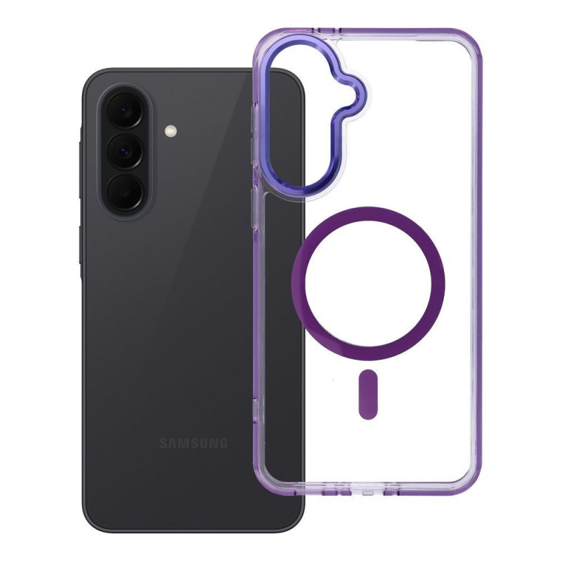 Case for Samsung A37 Frame Clear Hybrid Mag Cover compatible with MagSafe purple Case for Samsung A37 Frame Clear Hybrid Mag Cover compatible with MagSafe purple
