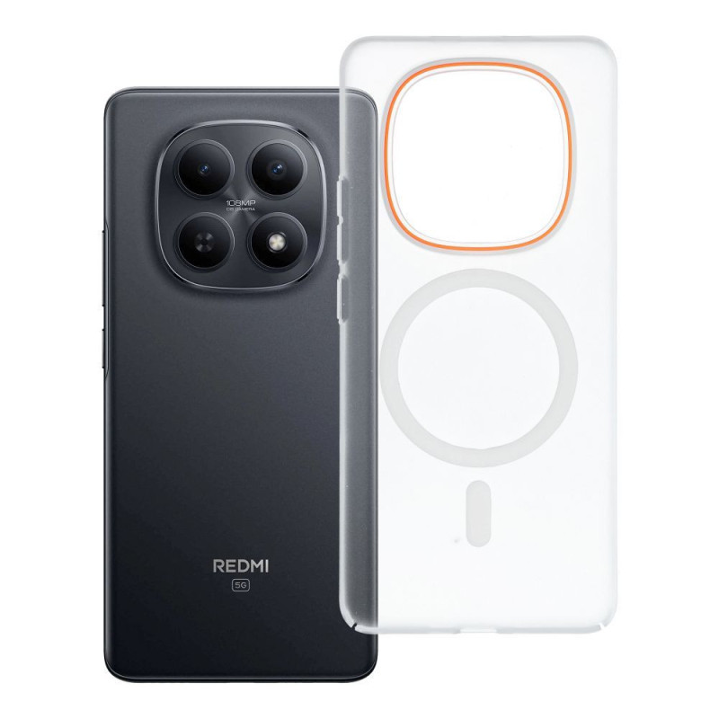 Case for Xiaomi Redmi Note 15 5G Go Orange compatible with MagSafe transparent Case for Xiaomi Redmi Note 15 5G Go Orange compatible with MagSafe transparent
