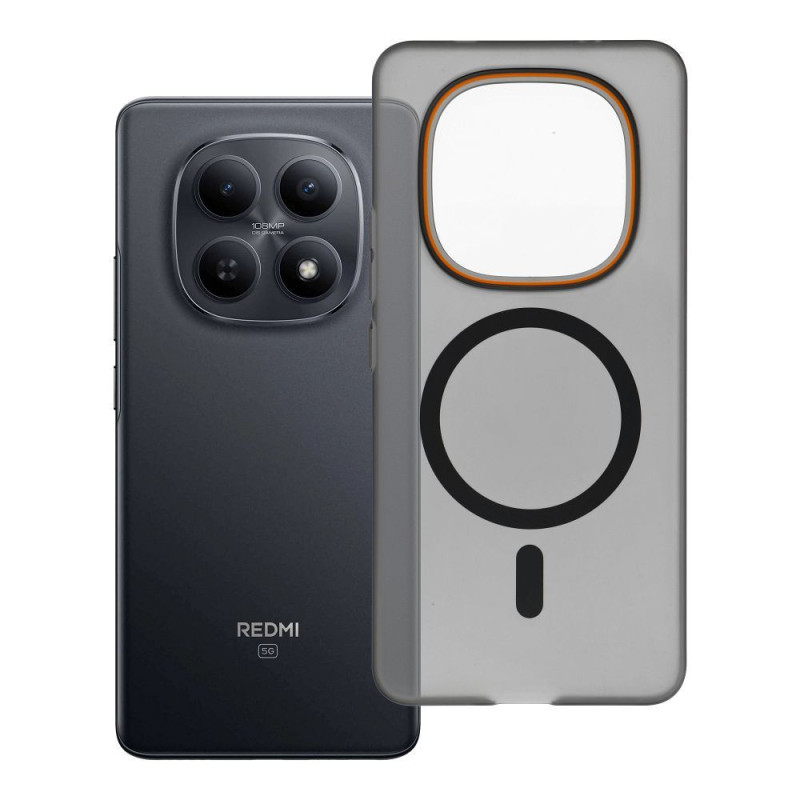 Case for Xiaomi Redmi Note 15 PRO 4G Go Orange compatible with MagSafe black