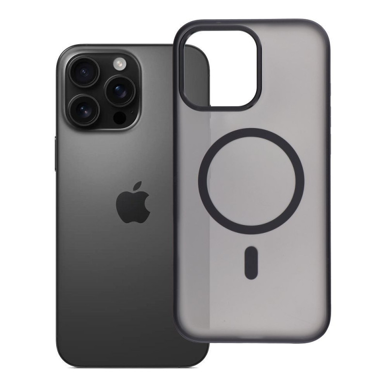 Case for iPhone 16 PRO MAX Flexline Mag Cover compatible with MagSafe black