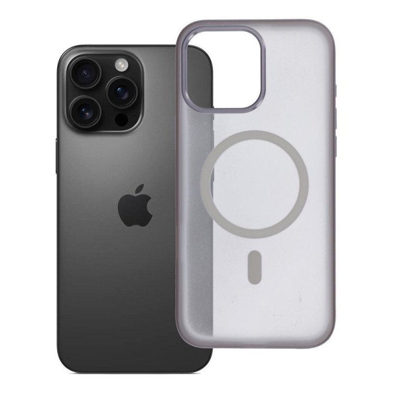 Case for iPhone 16 PRO MAX Flexline Mag Cover compatible with MagSafe gray
