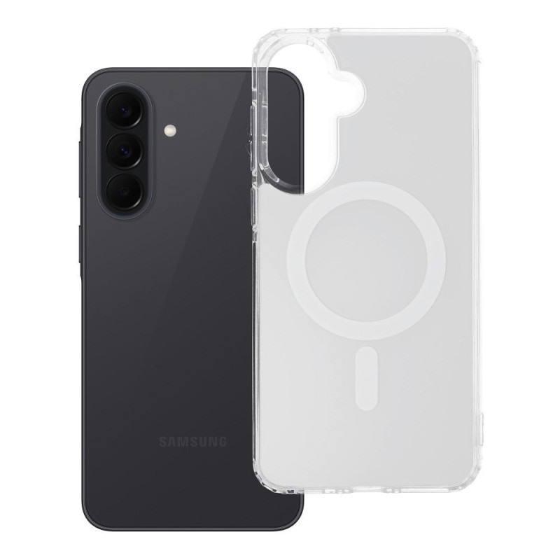 Case for Samsung A37 Clear Fusion Mag Cover compatible with MagSafe white Case for Samsung A37 Clear Fusion Mag Cover compatible with MagSafe white