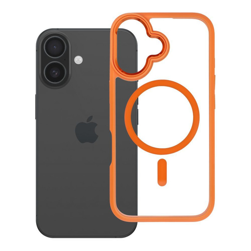 ROAR case MAG BUMPER compatible with MagSafe for IPHONE 16 orange