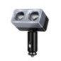 Smart dual cigarette lighter car charger Hoco 2 lighter ports max 240W/24V Z65 black