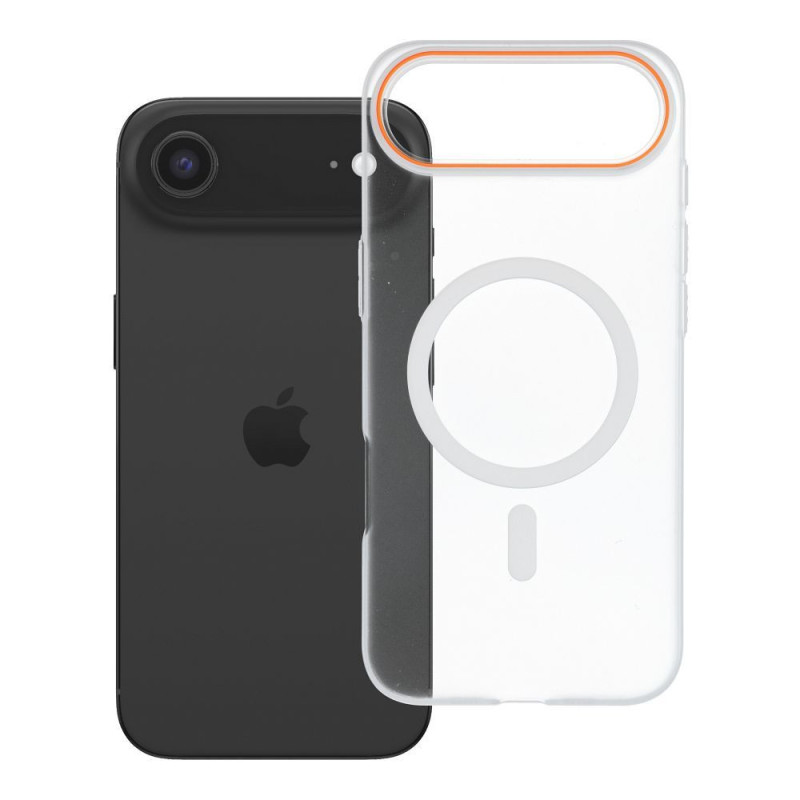 Case for iPhone 17 AIR Go Orange compatible with MagSafe transparent Case for iPhone 17 AIR Go Orange compatible with MagSafe transparent