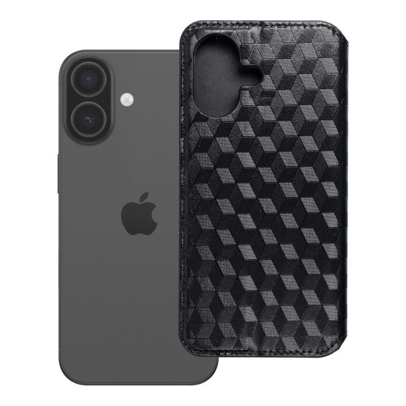 Flip case for iPhone 17 / 18 Cubic Book black Flip case for iPhone 17 / 18 Cubic Book black