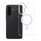 Case for Samsung A27 Frame Clear Hybrid Mag Cover compatible with MagSafe transparent