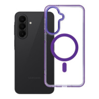 Case for Samsung A27 Frame Clear Hybrid Mag Cover compatible with MagSafe purple