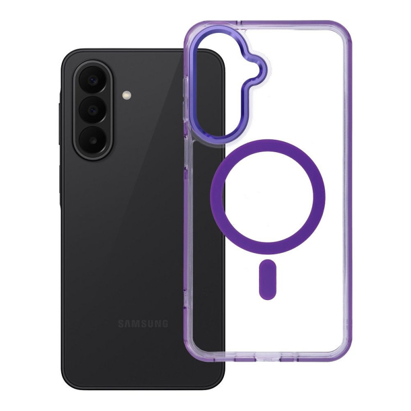 Case for Samsung A27 Frame Clear Hybrid Mag Cover compatible with MagSafe purple Case for Samsung A27 Frame Clear Hybrid Mag Cover compatible with MagSafe purple