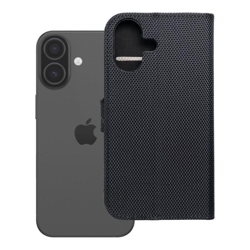 Flip case for iPhone 17 / 18 4Card RFID anti-theft tech fabric black Flip case for iPhone 17 / 18 4Card RFID anti-theft tech fabric black