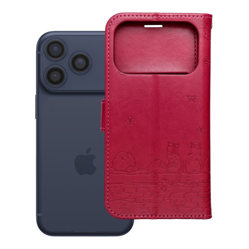 Flip case for iPhone 17 PRO / 18 PRO Mezzo Book cats red Flip case for iPhone 17 PRO / 18 PRO Mezzo Book cats red