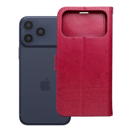 Flip case for iPhone 17 PRO MAX / 18 PRO MAX Mezzo Book cats red