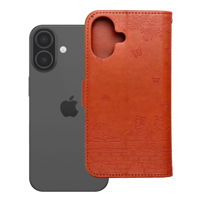 Flip case for iPhone 17 / 18 Mezzo Book cats brown Flip case for iPhone 17 / 18 Mezzo Book cats brown