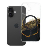 Case for iPhone 16 Golden compatible with MagSafe black