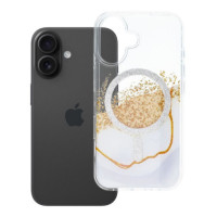 Case for iPhone 16 Golden compatible with MagSafe white
