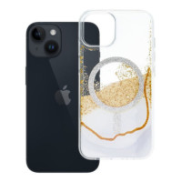 Case for iPhone 13 / 14 Golden compatible with MagSafe white