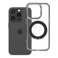 Case for iPhone 15 Pro Frame Circle Stand compatible with MagSafe black