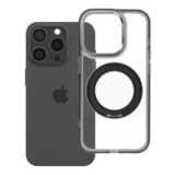 Case for iPhone 15 Pro Frame Circle Stand compatible with MagSafe black