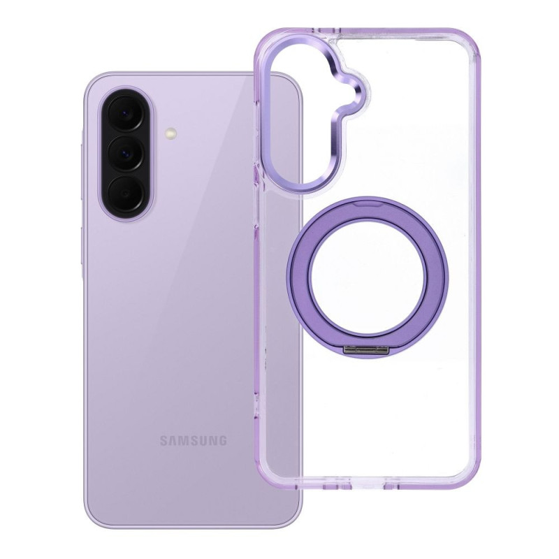 Case for Samsung A37 Frame Circle Stand compatible with MagSafe purple