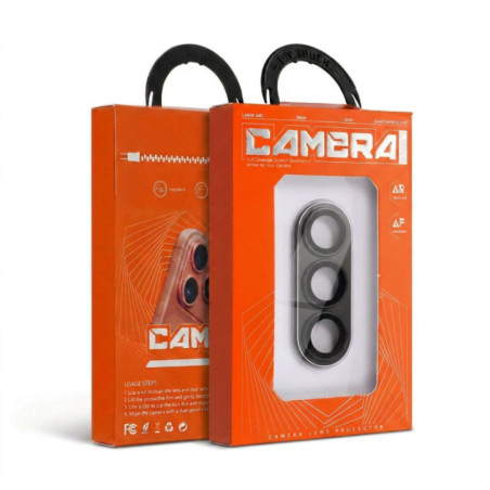 Tempered Glass Camera Lens for Samsung S26 AR+AF Full Metal black
