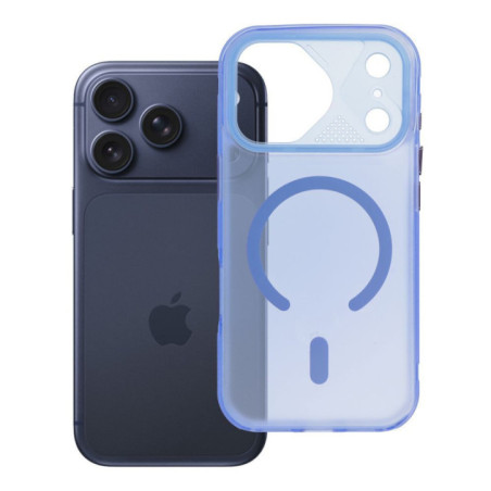 Case for iPhone 17 Pro / 18 Pro (low camera edge) Aurora compatible with MagSafe blue