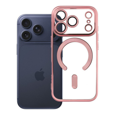 Case for iPhone 18 Pro / 17 Pro Electro Mag Cover compatible with MagSafe gold-rose