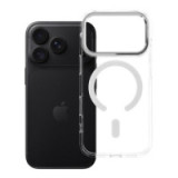 Case for iPhone 18 Pro / 17 Pro  Frame Clear Hybrid Mag Cover compatible with MagSafe transparent