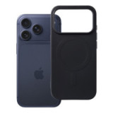 Case for iPhone 18 Pro / 17 Pro Silicone Mag Cover compatible with MagSafe (big hole) black