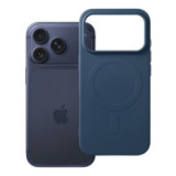 Case for iPhone 18 Pro / 17 Pro Silicone Mag Cover compatible with MagSafe (big hole) dark blue