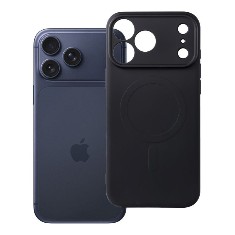 Case for iPhone 18 Pro Max / 17 Pro Max Silicone Mag Cover compatible with MagSafe (camera protection) black Case for iPhone 18 Pro Max / 17 Pro Max Silicone Mag Cover compatible with MagSafe (camera protection) black