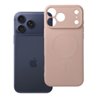 Case for iPhone 18 Pro Max / 17 Pro Max Silicone Mag Cover compatible with MagSafe (camera protection) pink