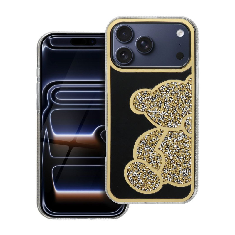 Case for iPhone 18 Pro Max / 17 Pro Max Teddy Bear gold