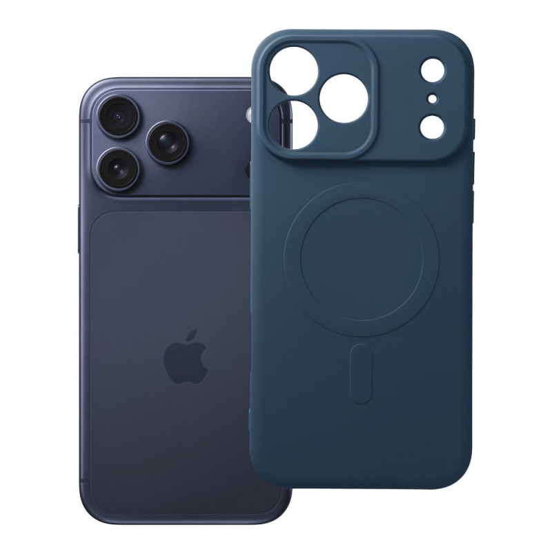 Case for iPhone 18 Pro Max / 17 Pro Max Silicone Mag Cover compatible with MagSafe (camera protection) dark blue Case for iPhone 18 Pro Max / 17 Pro Max Silicone Mag Cover compatible with MagSafe (camera protection) dark blue