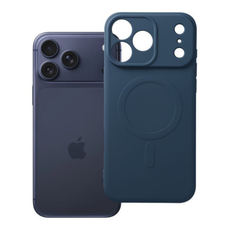 Case for iPhone 18 Pro Max / 17 Pro Max Silicone Mag Cover compatible with MagSafe (camera protection) dark blue