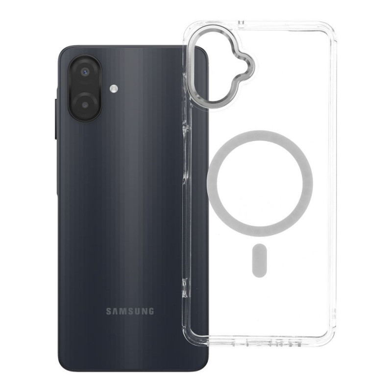 Case for Samsung A07 / A08 Frame Clear Hybrid Mag Cover compatible with MagSafe transparent Case for Samsung A07 / A08 Frame Clear Hybrid Mag Cover compatible with MagSafe transparent