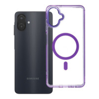 Case for Samsung A07 / A08 Frame Clear Hybrid Mag Cover compatible with MagSafe purple