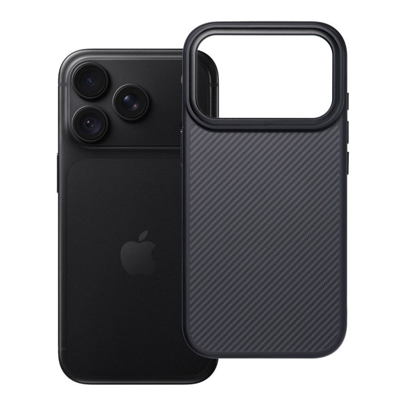 Case for iPhone 18 Pro / 17 Pro Carbon Elite Mag Cover compatible with MagSafe black