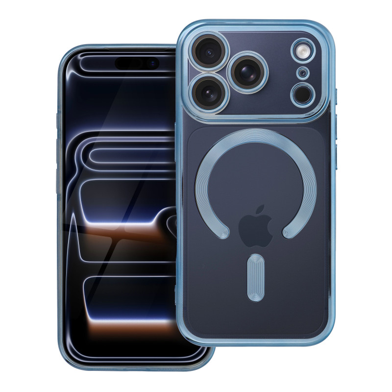 Case for iPhone 18 Pro / 17 Pro Electro Mag Cover compatible with MagSafe sky blue