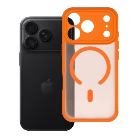 Case for iPhone 18 Pro / 17 Pro Full Matte Mag Cover compatible with MagSafe orange