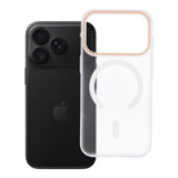 Case for iPhone 18 Pro / 17 Pro Go Orange compatible with MagSafe transparent